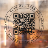 ミニマル プロフェッショナル ビジネス ロゴ QR コード ウィンドウサイン (シート2)