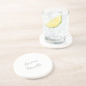 ミニマル プロフェッショナル モダン あなたの名前 コースター (側面)