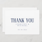 ミニマル プロフェッショナル モダン エレガント サンキューカード (正面/裏面)