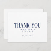 ミニマル プロフェッショナル モダン エレガント サンキューカード (正面/裏面)