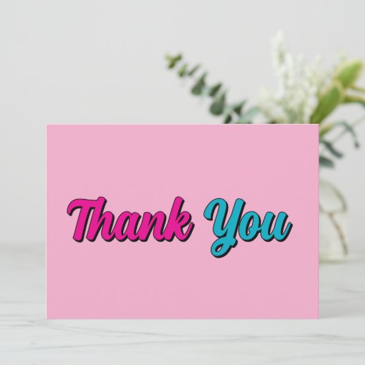 ミニマル プロフェッショナル モダン エレガント サンキューカード (スタンド正面)