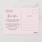 ミニマル ベイビー フォト サンクス ポストカード (裏面)