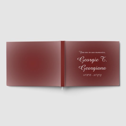 ミニマル&ベーシック悔やみや弔慰ゲストブック ゲストブック (全面)