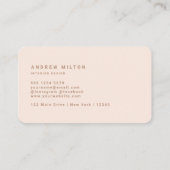 ミニマル・ベージュ・モノグラム 名刺 (裏面)