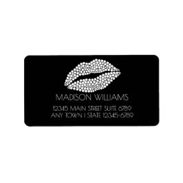 ミニマル | ホワイトリップスタイリストはっきりした白黒 ラベル