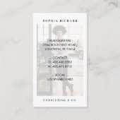 ミニマル&ホワモダンイトプロフェッショナルビジネス写真 名刺 (裏面)