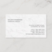 ミニマル&ホワモダンイト大理石赤面ピンクネームプレート 名刺 (裏面)