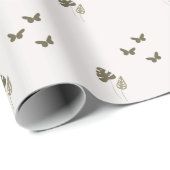 ミニマル ボタニカル サンクス カード - ニュートラル アースィ ラッピングペーパー (ロールコーナー)