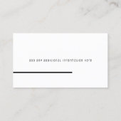 ミニマル&ミニマモダンエレガントリスト白 名刺 (裏面)