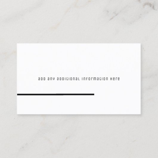 ミニマル&ミニマモダンエレガントリスト白 名刺 (裏面)