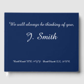 ミニマル&メモリエレガントーゲストブック ゲストブック (正面)