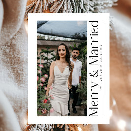 ミニマル メリー アンド マリード クリスマス 写真 新婚夫婦