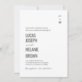 ミニマル&モダンシンプル結婚式招待状 招待状 (正面)