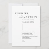 ミニマル&モダンシンプル結婚式招待状 招待状 (正面)