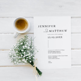ミニマル&モダンシンプル結婚式招待状 招待状