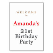 ミニマル モダン かわいい 誕生日パーティー テーブルナンバー (正面)