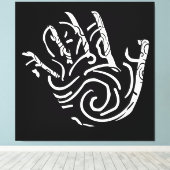 ミニマル モダン アブストラクト ジオメトリック ライン アート キャンバスプリント (インサイチュ (ウッドフロア))