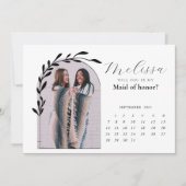 ミニマル モダン アーチ ブライズメイド 提案 カード (正面)