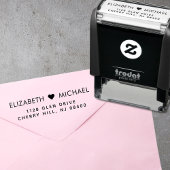 ミニマル モダン ウェディング 返信住所 セルフインキングスタンプ