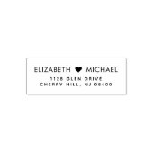 ミニマル モダン ウェディング 返信住所 セルフインキングスタンプ (デザイン)