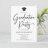 ミニマル モダン エレガントな卒業パーティー 招待状 (スタンド正面)