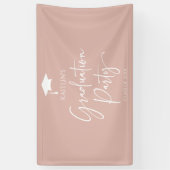 ミニマル モダン エレガント 卒業パーティー 横断幕 (縦)