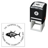 ミニマル モダン オーシャン ツナ フィッシュ シンプル セルフインキングスタンプ (インサイチュ)