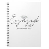 ミニマル モダン カリグラフィーエンゲージメントパーティ ノートブック (正面)