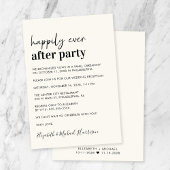 ミニマル モダン クリーム ウェディング レセプション 招待状