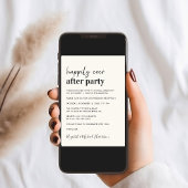 ミニマル モダン クリーム ウェディング レセプション 招待状