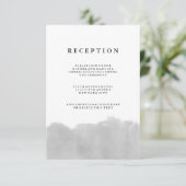 ミニマル モダン グレー ウォーターカラー レセプション エンクロージャーカード (スタンド正面)