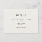 ミニマル モダン シンプル ウェディング 詳細 カード (正面)