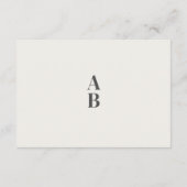 ミニマル モダン シンプル ウェディング 詳細 カード (裏面)