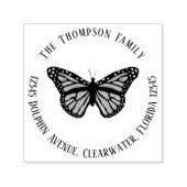 ミニマル モダン シンプル バタフライ ネイチャー 昆虫 セルフインキングスタンプ (デザイン)