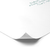 ミニマル モダン シーグリーン 卒業お祝いサイン ポスター (角)