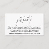 ミニマル モダン スタイリッシュ シンプル ただのメモ エンクロージャーカード (正面)