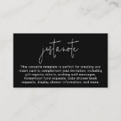 ミニマル モダン スタイリッシュ シンプル ただのメモ エンクロージャーカード (正面)