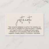 ミニマル モダン スタイリッシュ シンプル ただのメモ エンクロージャーカード (正面)