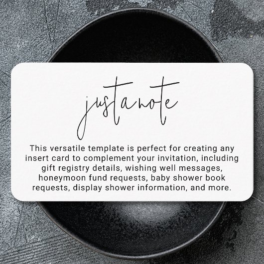 ミニマル モダン スタイリッシュ シンプル ただのメモ エンクロージャーカード