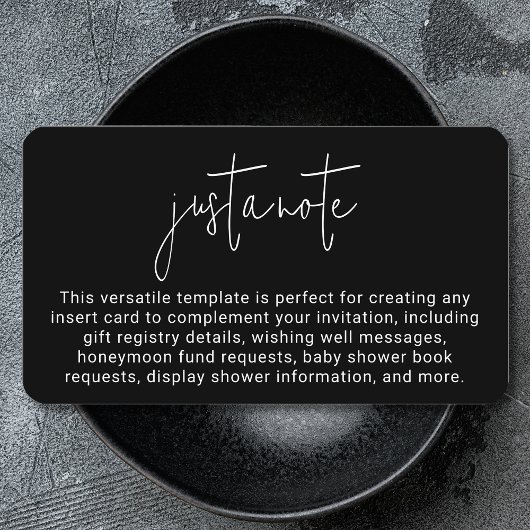 ミニマル モダン スタイリッシュ シンプル ただのメモ エンクロージャーカード