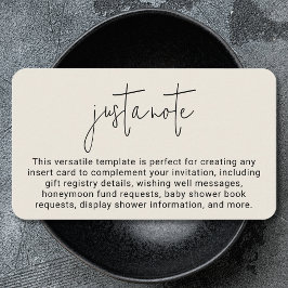 ミニマル モダン スタイリッシュ シンプル ただのメモ エンクロージャーカード