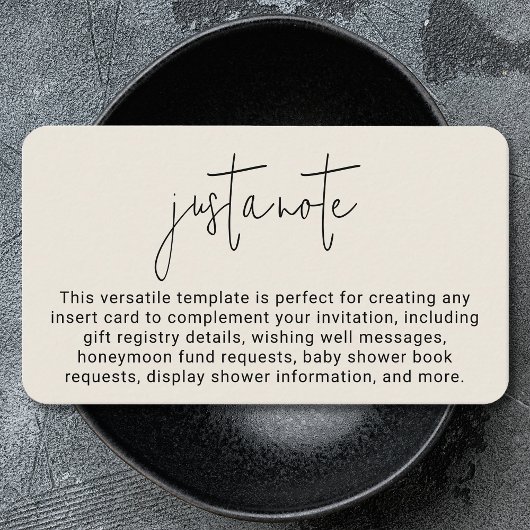 ミニマル モダン スタイリッシュ シンプル ただのメモ エンクロージャーカード