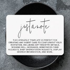 ミニマル モダン スタイリッシュ シンプル ただのメモ エンクロージャーカード