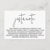 ミニマル モダン スタイリッシュ シンプル ただのメモ エンクロージャーカード (正面)