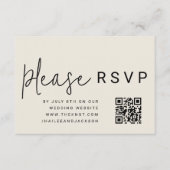 ミニマル モダン スタイリッシュ シンプル QRコード 返信 エンクロージャーカード (正面)