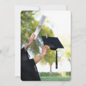 ミニマル＆モダン「スタイルで卒業」 招待状 (裏面)