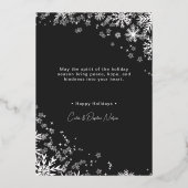 ミニマル モダン スノー フォト ホリデー ホイル (裏面)