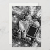 ミニマル＆モダン スプリンクル | ベイビー セレブレーション 招待状 (正面/裏面)