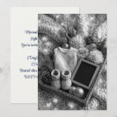 ミニマル&モダン スプリンクル | ベビー セレブレーション 招待状 (正面/裏面)