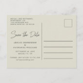 ミニマル モダン セーブ・ザ・デート 案内ポストカード (裏面)